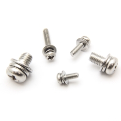 Stainless screw M3x20mm grover washer semicircular PH stainless steel 304