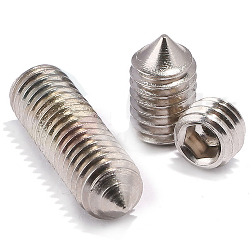 Set screw M4x3mm hex. stainless steel 304 cone