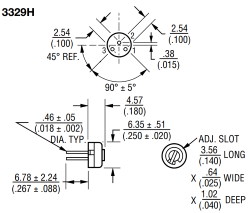 Резистор підстроювальний 3329H-1-100R