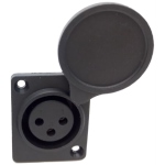Body socket<gtran/> XLR 3-pin female with cap<gtran/>