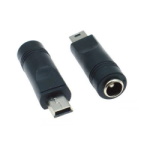 Adapter 5.5/2.1/miniUSB socket